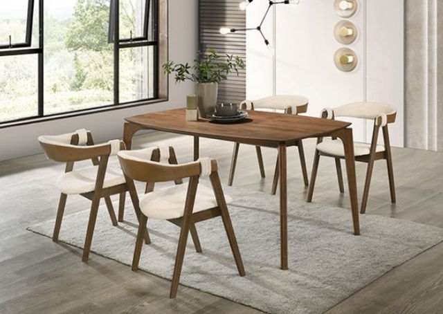 Furniture of America® Ebikon 5-Piece Walnut Dining Table Set-0