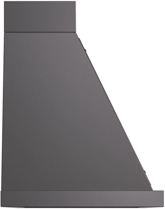 Ilve® Nostalgie II Noblesse 48" Graphite Matte Wall Mounted Range Hood with Burnished Trim-2