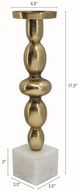 A & B Home Gold/White Small Candle Holder-3