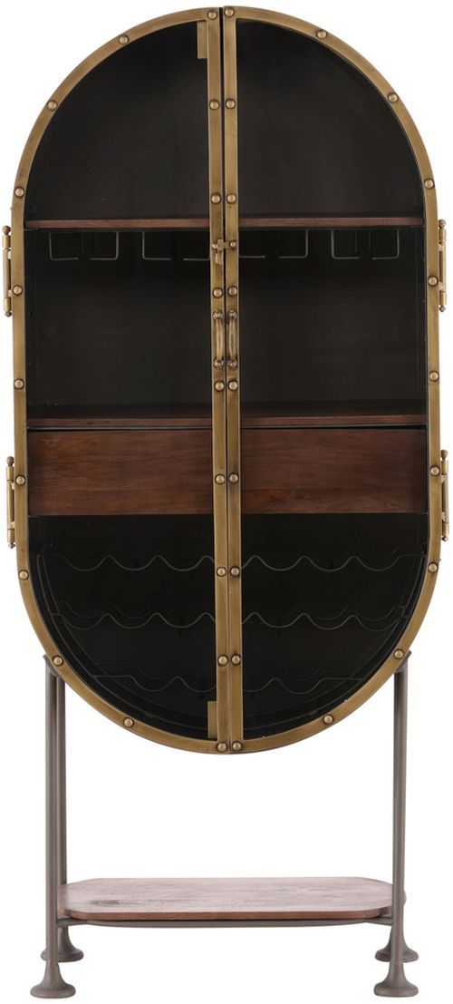 Furniture Classics Eclipse Brown/Gold Bar Cabinet-1