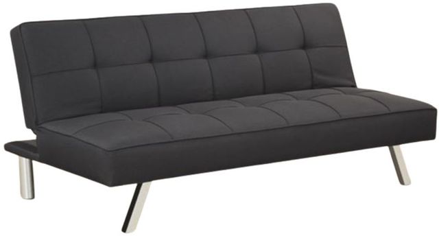 Milton Greens Stars Black Tufted Futon Bed with Metal Leg-0