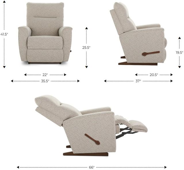 La-Z-Boy® Norton Charcoal Manual Rocking Recliner-2