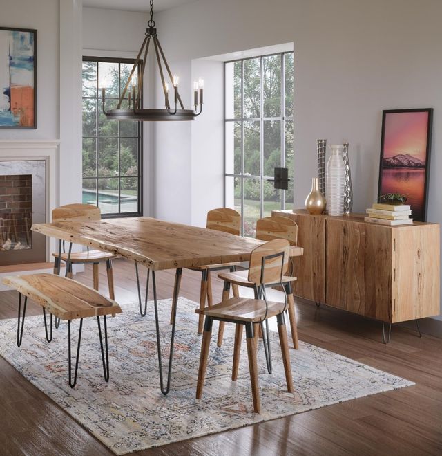Jofran Inc. Nature's Edge 6-Piece Natural 79" Dining Set-1