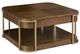Hammary® Emerit Spice Square Coffee Table with Champagne Frame-2