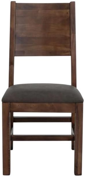 International Furniture Direct Parota Brown Side Chair-2