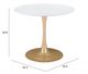 Zuo® Modern Opus White Dining Table with Gold Base-3