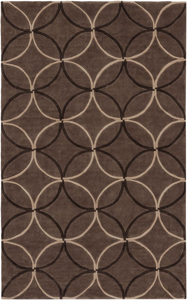 Surya Cosmopolitan Dark Brown 5'x8' Area Rug-0