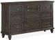 Magnussen Home® Calistoga Weathered Charcoal Drawer Dresser-0