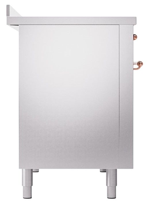Ilve® Nostalgie II Noblesse 48'' Stainless Steel Pro Style Induction Range with Copper Trim-2