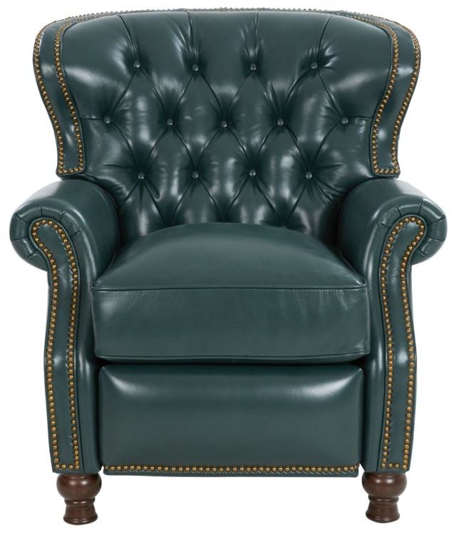 BarcaLounger® Presidential Highland Emerald Leather Manual Recliner-3
