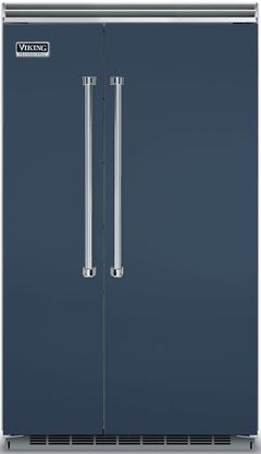 Viking® 5 Series 48 in. 29.1 Cu. Ft. Slate Blue Built In Side-by-Side Refrigerator