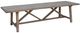 Nest Home Collections Two Harbors Antique Natural 118" Rectangular Dining Table-0