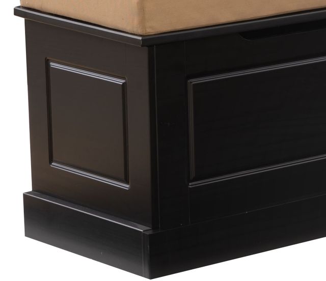 Linon Norah Beige/Black Nook Bench with Cushions-1