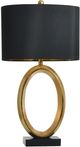 StyleCraft Norman Wyatt Home Portal Gold Leaf/Satin Black Poly Table-0