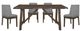 Mazin Furniture Whittaker 5 Piece Burnished Brown Dining Set-0