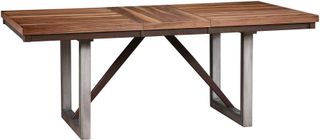 Coaster® Spring Creek Natural Walnut Dining Table with Graywash Base 