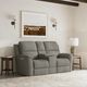 Flexsteel® Henry Fog Power Reclining Loveseat with Console and Power Headrests-1