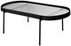 Korson Furniture Lanny Glass Top Large Coffee Table with Black Metal Legs-0