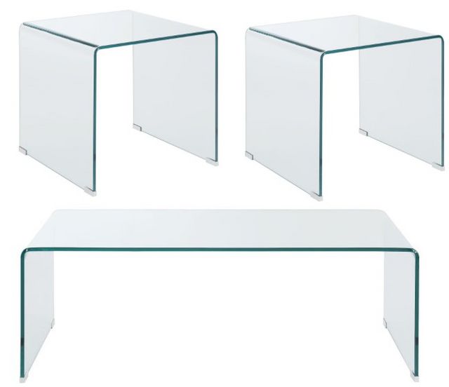 Coaster® Ripley 3-Piece Glass Occasional Table Set