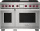 Wolf® 48" Stainless Steel Pro Style Dual Fuel Range and Infrared Griddle-0