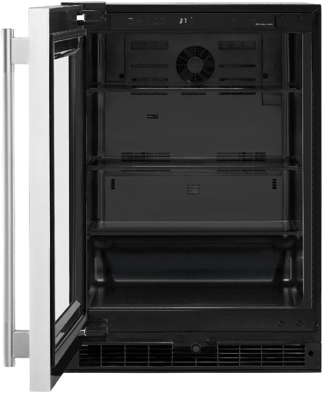 Kitchenaid® 24" 5.2 Cu Ft. Stainless Steel Under the Counter Refrigerator With Glass Door-1