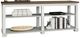 Null Furniture Madison Toasted Almond Entertainment Console with Rustic White Base-0