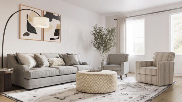Fusion Furniture Limelight Saltgrass Linen Swivel Glider Chair-1