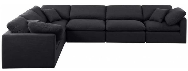 Meridian Furniture Indulge 6-Piece Black Sectional-1