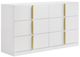 Coaster® Ines 5-Piece Navy/White High Gloss Queen Panel Bedroom Set-2