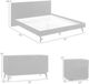Armen Living Petra 4-Piece Black King Panel Bedroom Set-2
