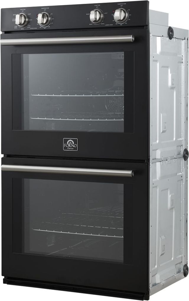 FORNO® Vomero Series Espresso 30" Black Double Electric Wall Oven-3