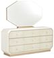 Michael Amini® La Rachelle Medium Champagne Dresser and Mirror-0