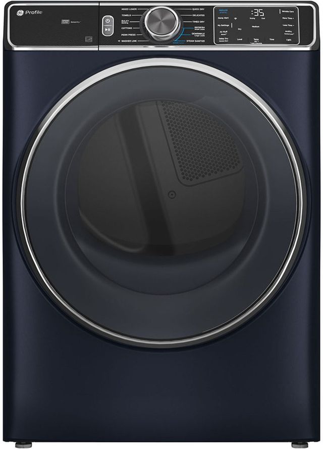 GE Profile™ Sapphire Blue Front Load Washer & Electric Dryer Laundry Pair-2
