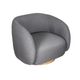 A & B Home Gray Swivel Barrel Chair-0
