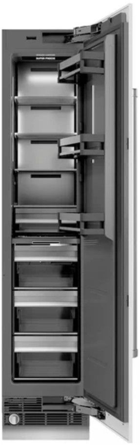ZLINE 18 in. 8.6 Cu. Ft. Right Hinge Column Freezer in White Matte with Graphite Gray Interior-1