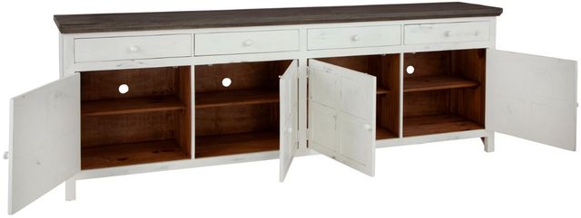 aspenhome® Mesa Antique White 96" Console and Hutch-2