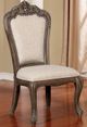 Furniture of America® Charmaine 2-Piece Antique Brush Gray/Beige Dining Side Chair Set-2