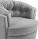 TOV Furniture Eloise Grey Velvet Swivel Chair-3