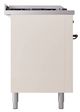 Ilve® Nostalgie II Noblesse 60'' Antique White Pro Style Dual Fuel Range with Burnished Trim-2