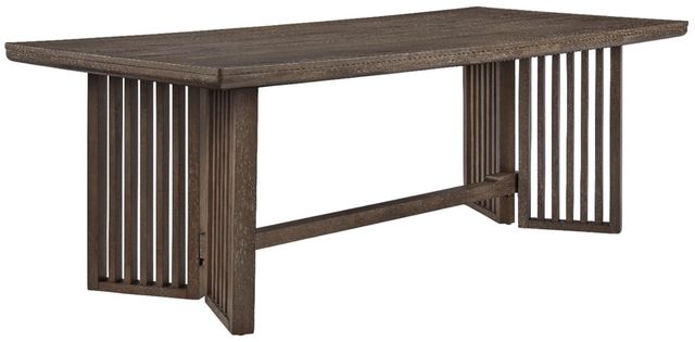 Magnussen Home® Kavanaugh Weathered Kona Brown Trestle Dining Table-0