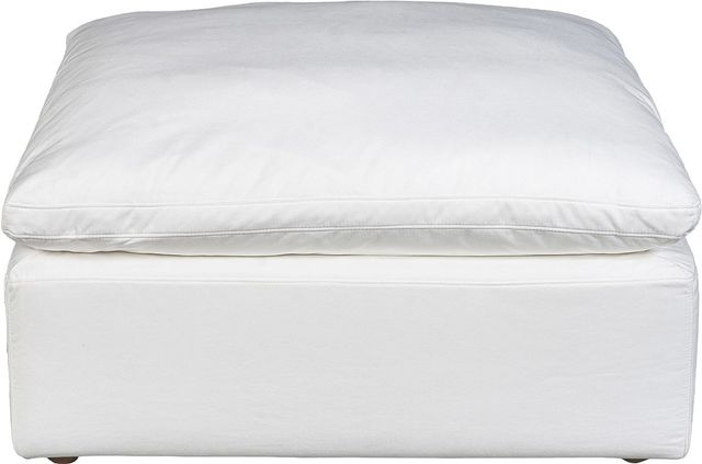 Moe's Home Collection Terra Condo Cream White Ottoman-1