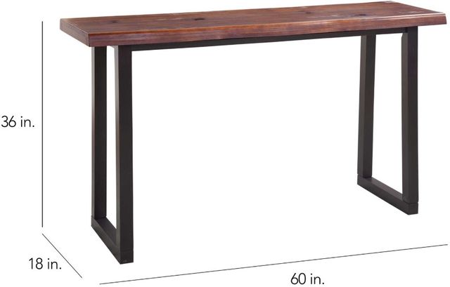 Steve Silver Co. Jennings Cherry Counter Bar Table with Ebony Base-2