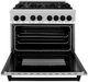 ZLINE Autograph Edition Legacy 36" Stainless Steel Pro Style Dual Fuel Range with Matte Black Accents-1