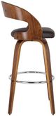 Armen Living Shelly 2-Piece Brown/Walnut Counter Stool Set-3