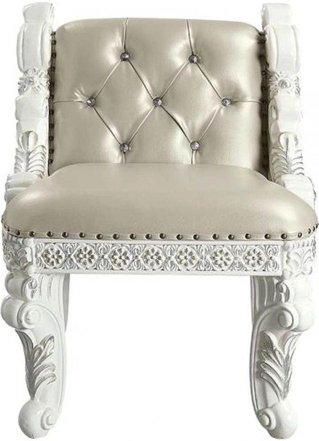 ACME Furniture Vanaheim Antique White/Beige Vanity Stool-3