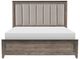 Homelegance® Newell Gray/Oak Eastern King Upholstered Panel Bed-1