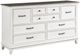 Mazin Furniture Chesterton Antique White/Dark Brown Dresser-0