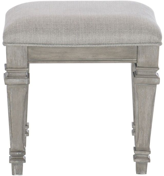 Mazin Furniture Colchester Driftwood Gray Vanity Stool-1