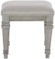 Mazin Furniture Colchester Driftwood Gray Vanity Stool-1