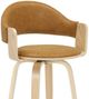 Armen Living Daxton 4-Piece Camel/Oak Counter Stool Set-5